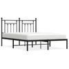 Vidaxl Estructura De Cama Con Cabecero Metal Negro 140x190 Cm