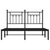 Vidaxl Estructura De Cama Con Cabecero Metal Negro 140x190 Cm