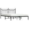 Vidaxl Estructura De Cama Con Cabecero Metal Negro 183x213 Cm