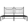 Vidaxl Estructura De Cama Con Cabecero Metal Negro 183x213 Cm