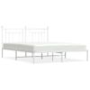 Vidaxl Estructura De Cama Con Cabecero Metal Blanca 160x200 Cm