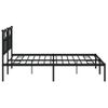 Vidaxl Estructura De Cama Con Cabecero Metal Negro 160x200 Cm