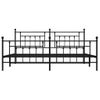 Vidaxl Estructura De Cama Cabecero Y Estribo Metal Negro 200x200 Cm