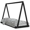 Vidaxl Estructura De Cama Para Niños Madera De Pino Negro 80x200 Cm