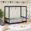 Vidaxl Estructura De Cama Para Niños Madera De Pino Negro 80x160 Cm