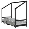 Vidaxl Estructura De Cama Para Niños Madera De Pino Negro 80x200 Cm