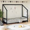 Vidaxl Estructura De Cama Para Niños Madera De Pino Negro 80x200 Cm