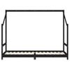 Vidaxl Estructura De Cama Para Niños Madera De Pino Negro 80x200 Cm