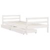 Vidaxl Estructura Cama Infantil Y Cajones Madera Pino Blanco 90x190 Cm