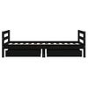 Vidaxl Estructura Cama Infantil Y Cajones Madera Pino Negro 80x160 Cm