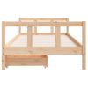 Vidaxl Estructura De Cama Para Niños Con Cajones Madera Pino 90x200 Cm Marrón