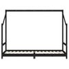 Vidaxl Estructura De Cama Para Niños Madera De Pino Negro 90x200 Cm