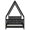 Vidaxl Estructura De Cama Para Niños Madera De Pino Negro 90x190 Cm