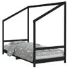 Vidaxl Estructura De Cama Para Niños Madera De Pino Negro 90x190 Cm