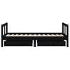 Vidaxl Estructura Cama Infantil Y Cajones Madera Pino Negro 80x160 Cm