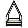 Vidaxl Estructura De Cama Para Niños Madera De Pino Negro 90x200 Cm