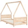 Vidaxl Estructura De Cama Para Niños Madera Maciza De Pino 90x200 Cm Marrón