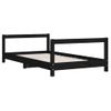 Vidaxl Estructura De Cama Para Niños Madera De Pino Negro 80x160 Cm