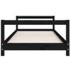 Vidaxl Estructura De Cama Para Niños Madera De Pino Negro 80x160 Cm