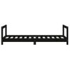 Vidaxl Estructura De Cama Para Niños Madera De Pino Negro 80x160 Cm