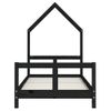 Vidaxl Estructura De Cama Para Niños Madera De Pino Negro 80x160 Cm