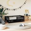 Vidaxl Estructura De Cama Niños Con Cajones Madera Pino Negro 70x140cm