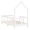 Vidaxl Estructura De Cama Para Niños Madera De Pino Blanco 70x140 Cm