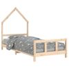 Vidaxl Estructura De Cama Para Niños Madera Maciza De Pino 90x200 Cm Marrón