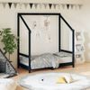 Vidaxl Estructura De Cama Para Niños Madera De Pino Negro 70x140 Cm