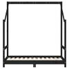 Vidaxl Estructura De Cama Para Niños Madera De Pino Negro 70x140 Cm