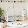 Vidaxl Estructura De Cama Para Niños Madera De Pino Blanco 80x160 Cm