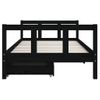 Vidaxl Estructura De Cama Infantil Con Cajones Madera Negro 90x190 Cm