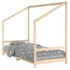 Vidaxl Estructura De Cama Infantil Madera Maciza De Pino 90x190 Cm Marrón