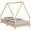 Vidaxl Estructura De Cama Infantil Madera Maciza De Pino 90x190 Cm Marrón