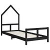 Vidaxl Estructura De Cama Para Niños Madera De Pino Negro 80x200 Cm