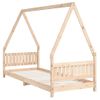 Vidaxl Estructura De Cama Para Niños Madera Maciza De Pino 80x200 Cm Marrón