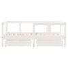 Vidaxl Estructura Cama Niños Con Cajones Madera Pino Blanco 70x140 Cm