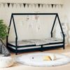 Vidaxl Estructura De Cama Para Niños Madera De Pino Negro 80x200 Cm