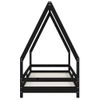 Vidaxl Estructura De Cama Para Niños Madera De Pino Negro 80x200 Cm