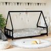 Vidaxl Estructura De Cama Para Niños Madera De Pino Negro 90x200 Cm