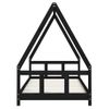 Vidaxl Estructura De Cama Para Niños Madera De Pino Negro 90x200 Cm