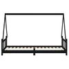 Vidaxl Estructura De Cama Para Niños Madera De Pino Negro 90x200 Cm