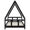 Vidaxl Estructura De Cama Para Niños Madera De Pino Negro 90x190 Cm