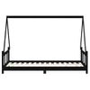 Vidaxl Estructura De Cama Para Niños Madera De Pino Negro 90x190 Cm