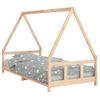 Vidaxl Estructura De Cama Para Niños Madera Maciza De Pino 90x200 Cm Marrón