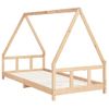 Vidaxl Estructura De Cama Para Niños Madera Maciza De Pino 90x200 Cm Marrón