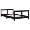 Vidaxl Estructura De Cama Para Niños Madera De Pino Negro 80x160 Cm