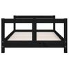 Vidaxl Estructura De Cama Para Niños Madera De Pino Negro 80x160 Cm