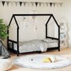 Vidaxl Estructura De Cama Para Niños Madera De Pino Negro 80x160 Cm