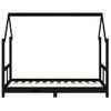 Vidaxl Estructura De Cama Para Niños Madera De Pino Negro 80x160 Cm